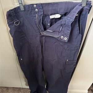 Classic Dark Blue Cargo Pants for women